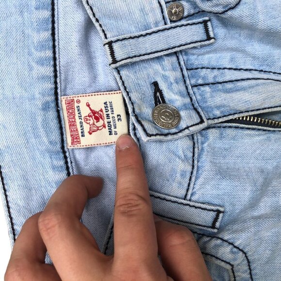 Vintage True Religion Jeans Size 33 STRAIGHT Blue - Picture 5 of 8